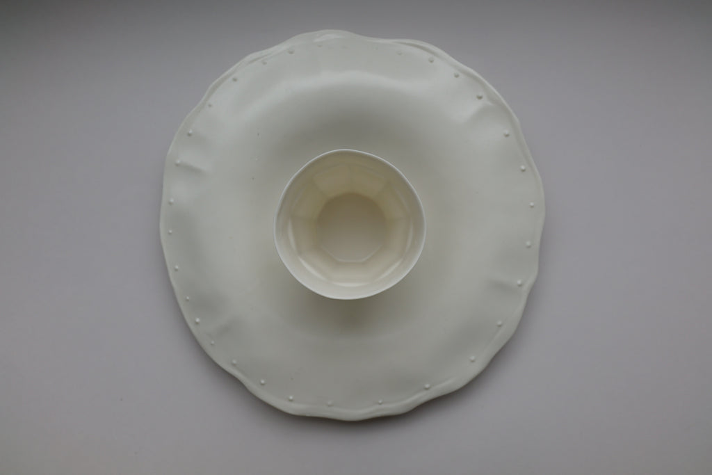 Set 4 – Blue Line Cafeteria Coffee Cup M + Lotus Leaf Plate  套裝4 - 藍線食堂咖啡杯 M+ 荷葉盤