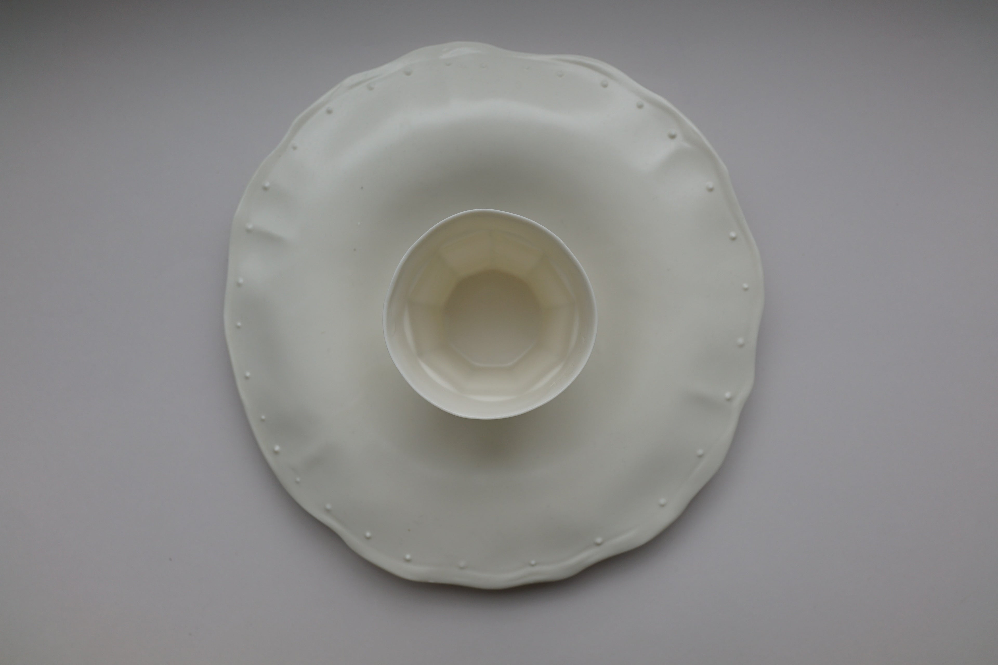 Set 4 – Blue Line Cafeteria Coffee Cup M + Lotus Leaf Plate  套裝4 - 藍線食堂咖啡杯 M+ 荷葉盤