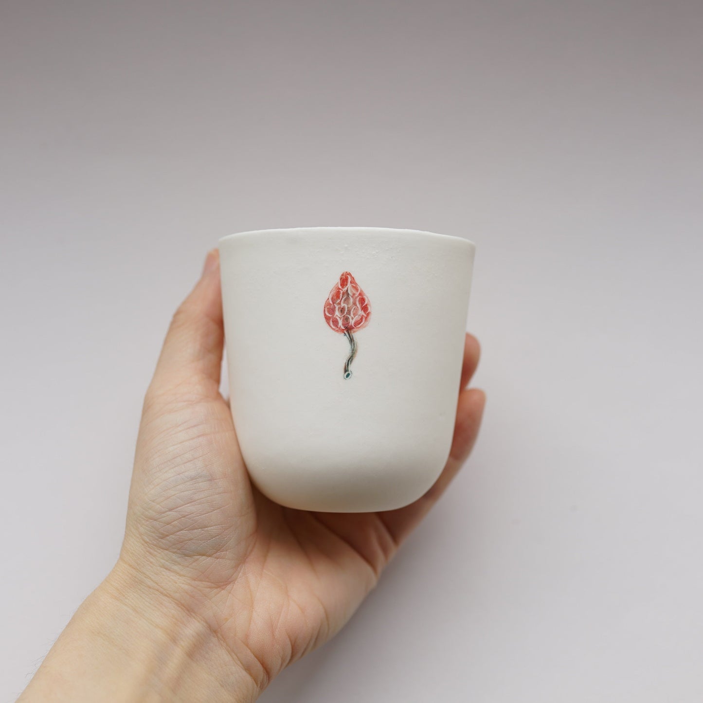 Hand-Painted Cup (Red Leaf) 手繪杯（紅樹葉）