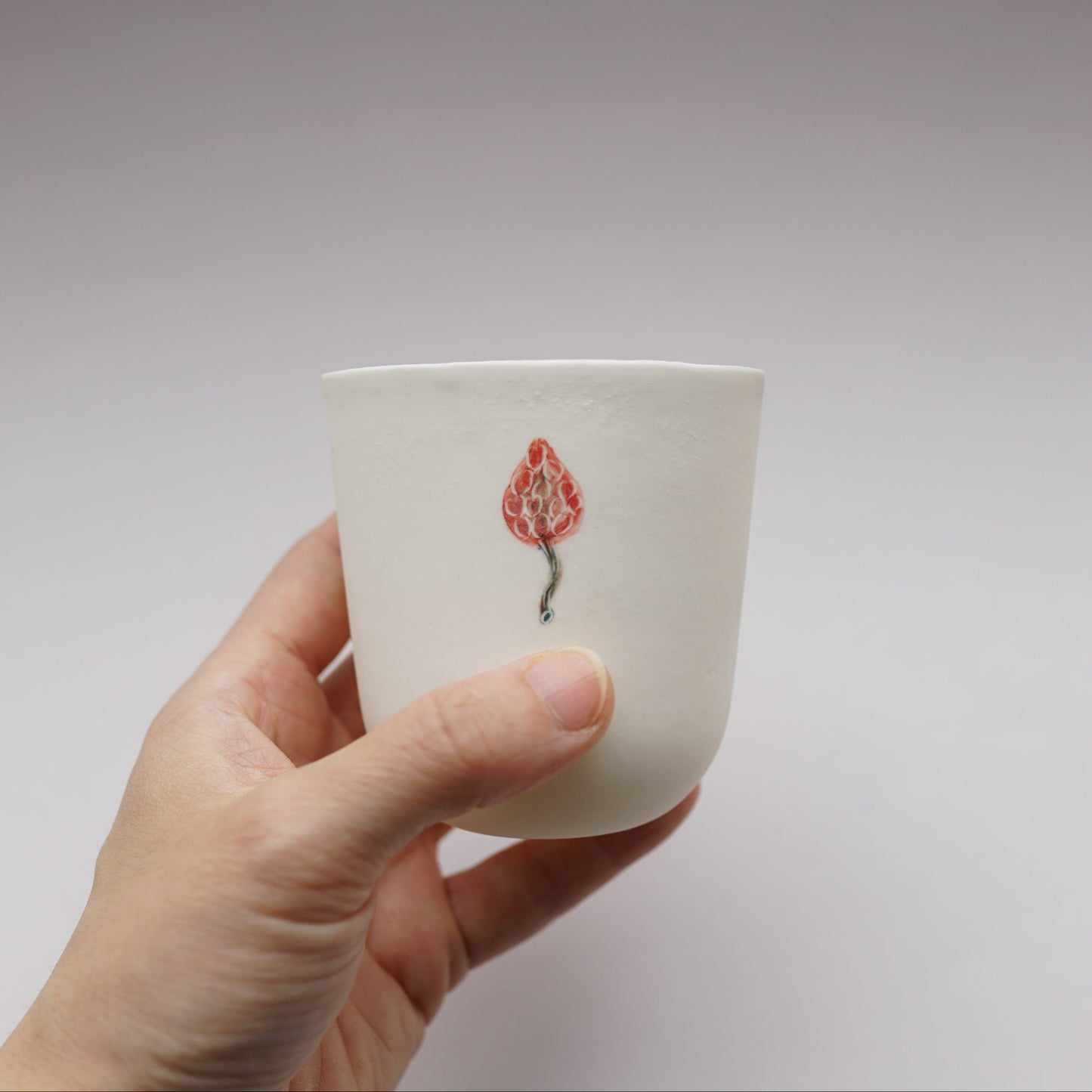 Hand-Painted Cup (Red Leaf) 手繪杯（紅樹葉）