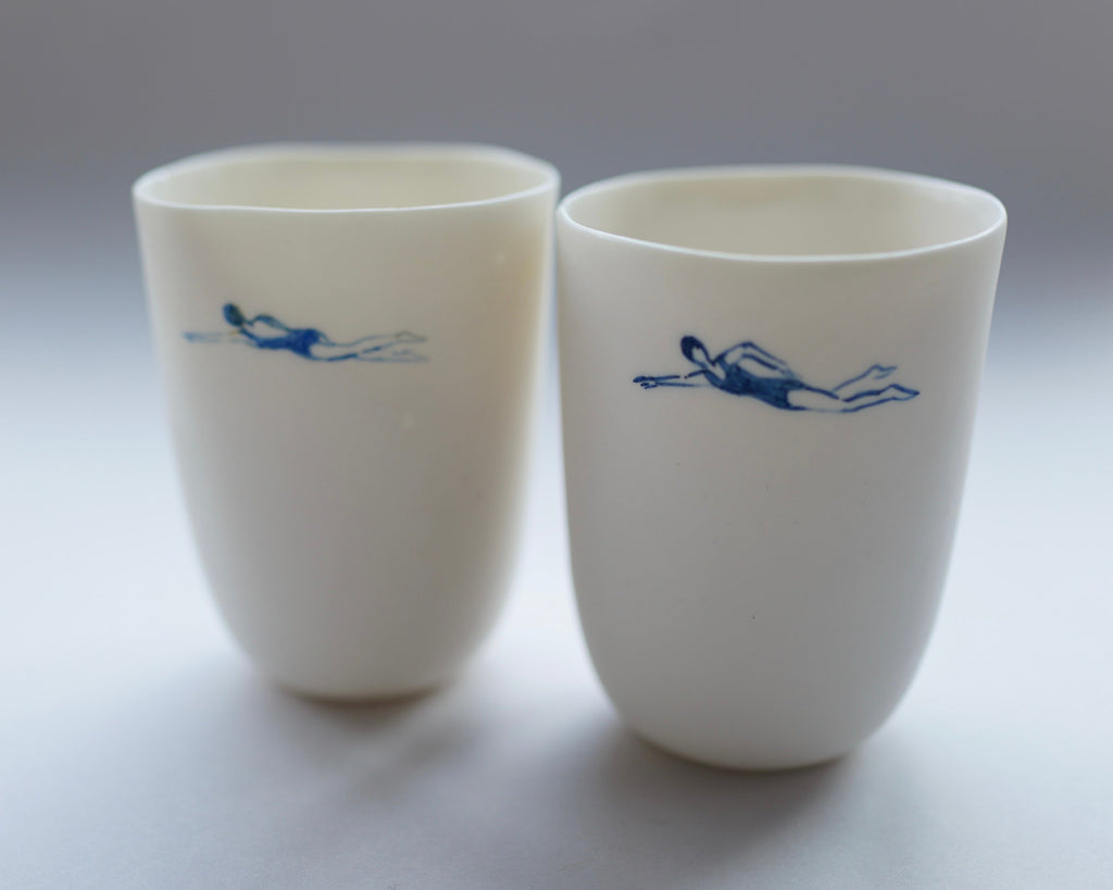 Free 自游 – QIU × JINJIN Paris Hand-Painted Ceramic Mug Limited Edition Set Two 手繪陶瓷杯 雙杯禮盒