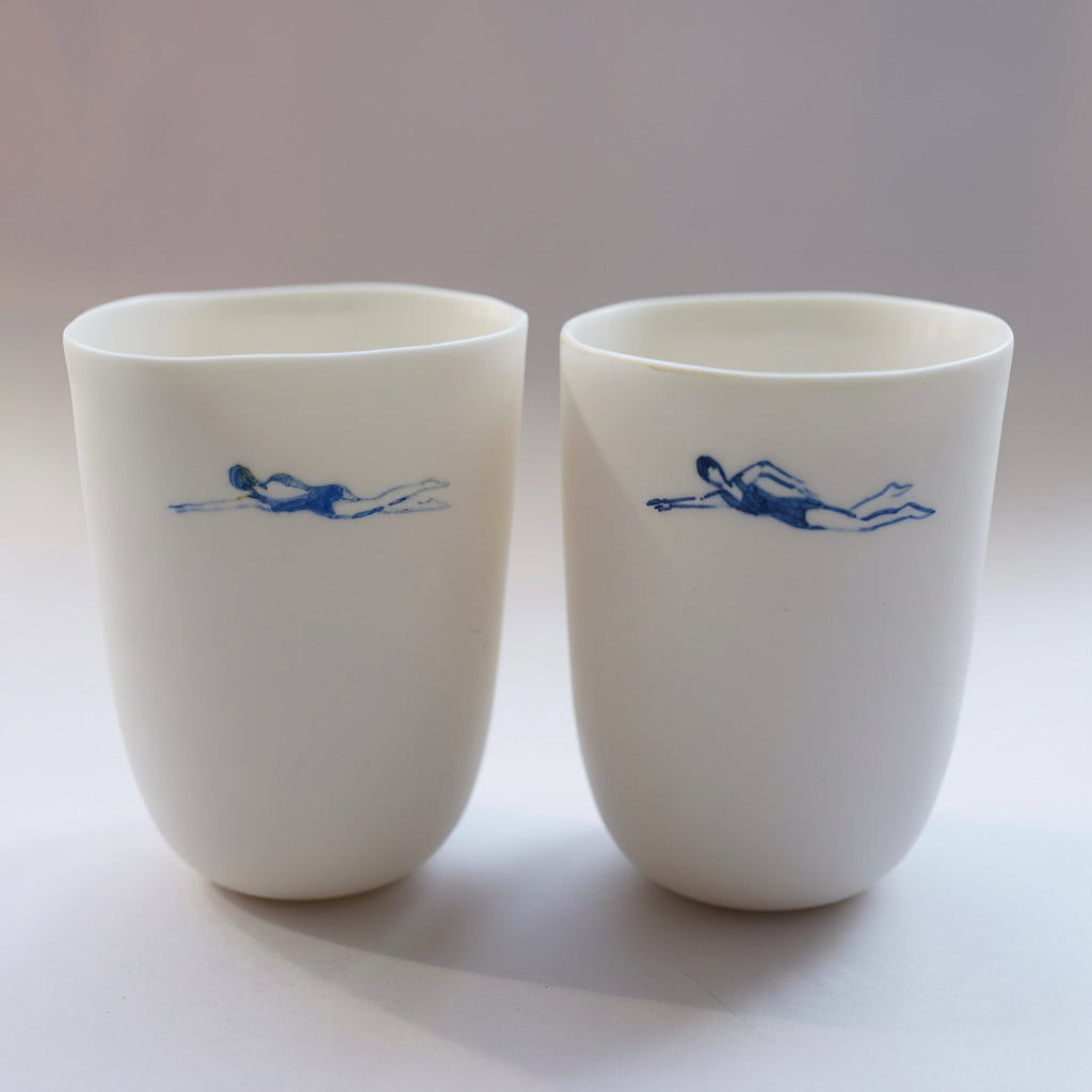 Free 自游 – QIU × JINJIN Paris Hand-Painted Ceramic Mug Limited Edition Set Two 手繪陶瓷杯 雙杯禮盒